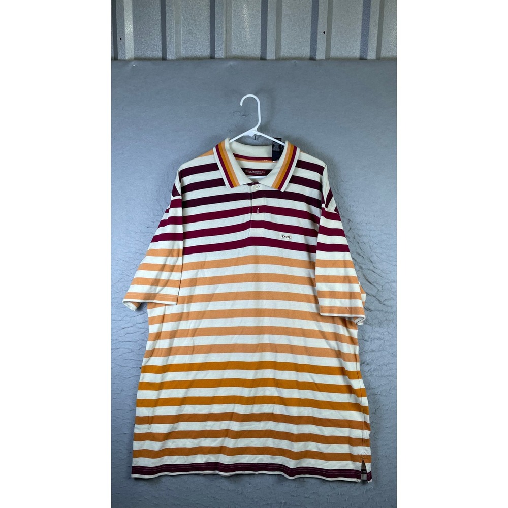 Enyce Polo Shirt Mens XXL Multi Color Excellent Striped Short Sleeve Cotton